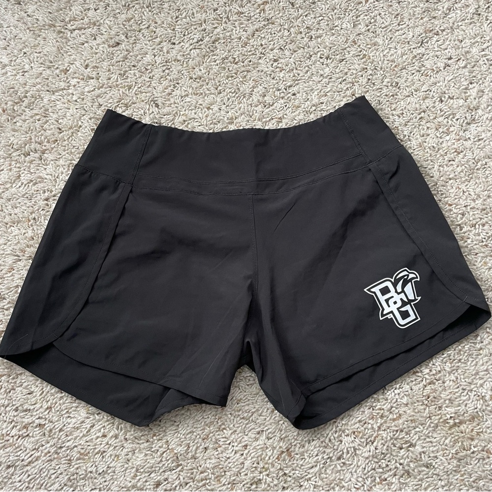 bowling green state university black active shorts!